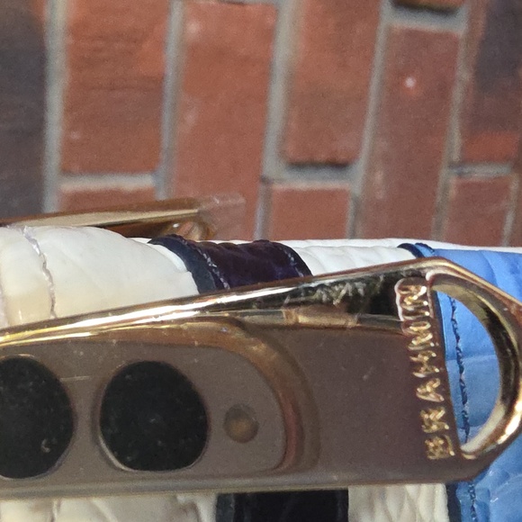 Brahmin Adjustable Crossbody Blue,  White, Reptile - Picture 5 of 16